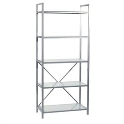 Eurostyle Maeko 5 Shelf Storage Unit in Aluminum