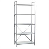 Eurostyle Maeko 5 Shelf Storage Unit in Aluminum