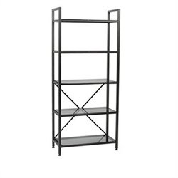 Eurostyle Maeko 5 Shelf Storage Unit in Graphite Black
