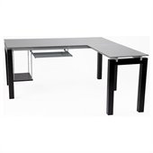 Eurostyle Ballard L-Shape Desk with Glass Top