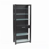 Eurostyle Ballard Shelving Frame in Wenge with Adjustable Glass Shelves