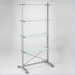 Eurostyle Boss 4 Shelf Storage Unit in Aluminum