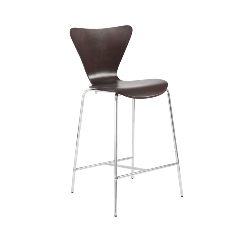 Eurostyle Tessa Wenge Finish Wooden Counter Stool