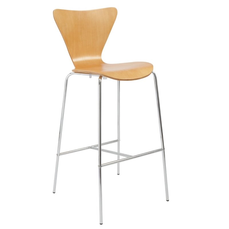 Eurostyle Tessa Natural Finish Wooden Bar Stool