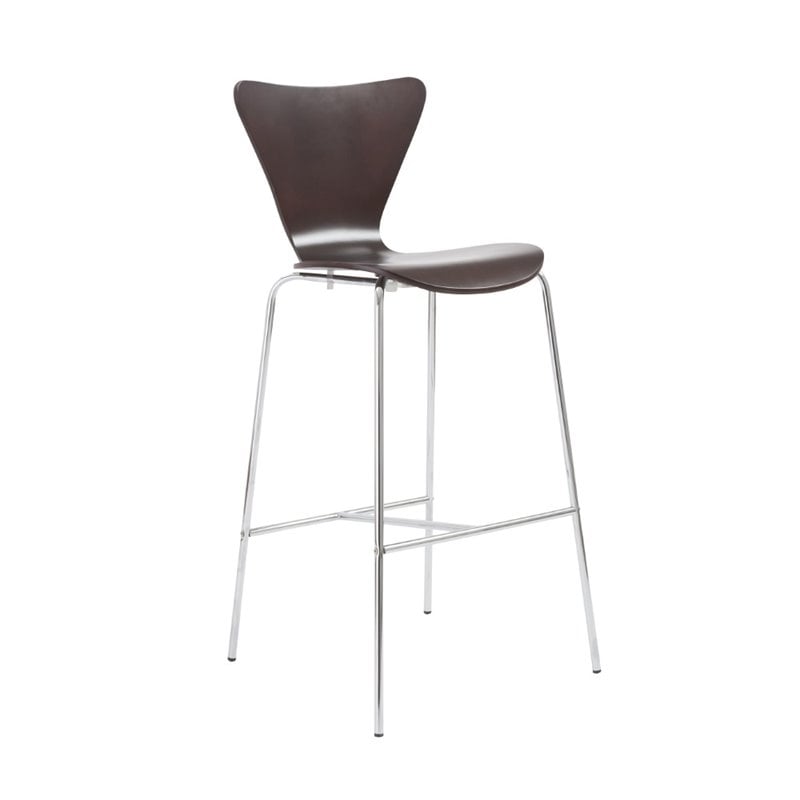 Eurostyle Tessa Wenge Finish Wooden Bar Stool