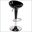 ADD TO YOUR SET: Eurostyle Ashby Adjustable Height Bar or Counter Stool in Black/Chrome