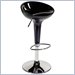 ItalModern Andrea Adjustable Height Bar or Counter Stool in Black