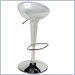 ItalModern Andrea Adjustable Height Bar or Counter Stool in Silver