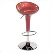 Eurostyle Ashby Adjustable Height Bar or Counter Stool in Red/Chrome