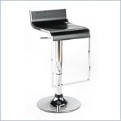 Eurostyle Foster Swivel Adjustable Height Bar or Counter Stool in Black