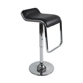 Eurostyle Fuller Adjustable Height Low Back Bar or Counter Stool in Black