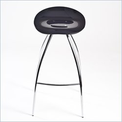 Eurostyle Rose-B Transparent Seat Swivel Bar Stool