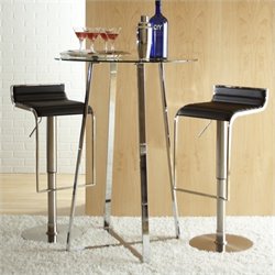 Eurostyle Ultima Glass Top Pub Table in Chrome