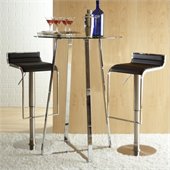 Eurostyle Ultima Glass Top Pub Table in Chrome