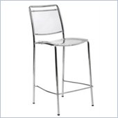 Eurostyle Safina Transparent Clear Seat and Back Counter Height Stool