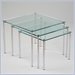 Eurostyle Noviana Nesting Table with Glass Top & Chrome Legs