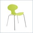 ADD TO YOUR SET: Eurostyle Beatrix Modern Green Dining Side Chair with Chrome Legs