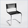 ADD TO YOUR SET: Eurostyle Shauna Leather Seat Dining Side Chair in Black and Chrome