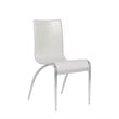 ADD TO YOUR SET: Eurostyle Gloria Leather Dining Side Chair in White and Chrome