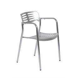 Eurostyle Hillary Stacking Polished Indoor or Outdoor Arm Chair