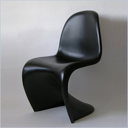 Eurostyle Loretta Kids Indoor or Outdoor Plastic Black Chair by Eurostyle