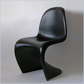 Eurostyle Loretta Kids Indoor or Outdoor Plastic Black Chair