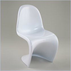 Eurostyle Loretta Kids Indoor or Outdoor Plastic White Chair by Eurostyle