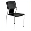 ADD TO YOUR SET: Eurostyle Tobago Stacking Leatherette Dining Side Chair with Chromed Steel Frame