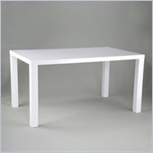 Eurostyle Abril Casual Dining Table in White Lacquer Finish
