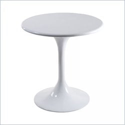 Eurostyle Toro White Fiberglass Casual Dining Table in White