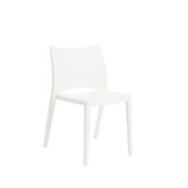 Eurostyle Libby Stacking Dining Side Chair in White
