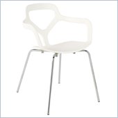 Eurostyle Nellie Stacking Dining Side Chair in White