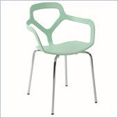Eurostyle Nellie Stacking Dining Side Chair in Green Tea