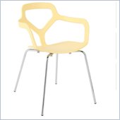 Eurostyle Nellie Stacking Dining Side Chair in Butter Finish