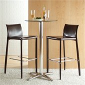 Eurostyle Shelby 30 Inch Seat Height Leather Bar Stool