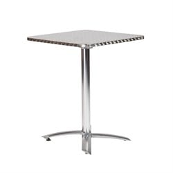 Eurostyle Arlene Square Tilt Top Outdoor Dining Table in Silver Finish