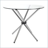 Eurostyle Hadi 36 Round Casual Dining Table with Glass Top