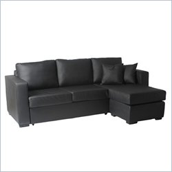 Eurostyle Gustav Sectional Sofa in Black