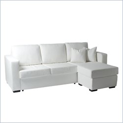 Eurostyle Gustav Sectional Sofa in White