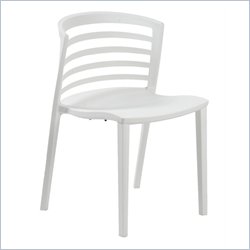 Eurostyle Larisa Slated Side Chair in White (Set of 2)