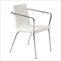 Eurostyle Leila Stack Chair in White (Set of 2)