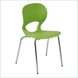 Eurostyle Larkin Dining Side Chair in Green (Set of 2)