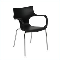 Eurostyle Lettie Dining Arm Chair in Black (Set of 2)