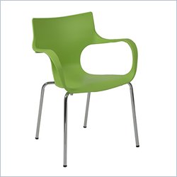 Eurostyle Lettie Dining Arm Chair in Green (Set of 2)