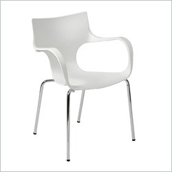 Eurostyle Lettie Dining Arm Chair in White (Set of 2)