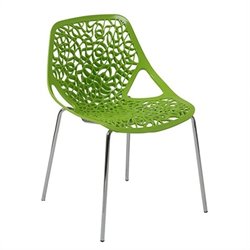 Eurostyle Lovie Dining Side Chair in Green (Set of 2)