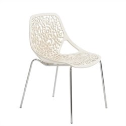 Eurostyle Lovie Dining Side Chair in White (Set of 2)