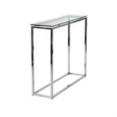 Eurostyle Sandor Console Table in Clear Glass/Chrome