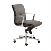 Eurostyle Leif Low Back Office Chair in Gray/Chrome