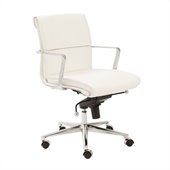 Eurostyle Leif Low Back Office Chair in White/Chrome